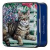 Gwilds Embossed Tabby Cat on a Garden Bench 100g image Gwilds Embossed Tabby Cat on a Garden Bench 100g