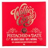 Willie's Cacao Pistachio & Date Natural Dark chocolate 50g image Willie's Cacao Pistachio & Date Natural Dark chocolate 50g