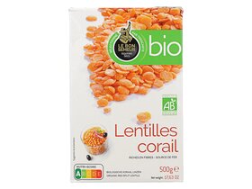 Le Bon Semeur BIO Lentilles corail dobozos 500g image Le Bon Semeur BIO Lentilles corail dobozos 500g