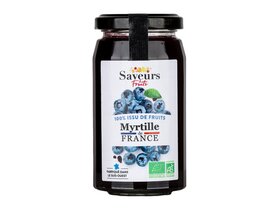 Saveurs Myrtille de France Bio - blueberry jam 240g