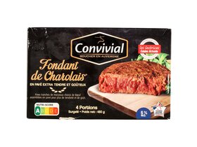 Convivial Fagyasztott formázott Charolais marhahús szeletek 4x120g