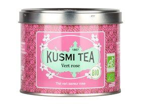 Kusmi Bio Vert Rose szálas zöld tea rózsaolajjal 100g