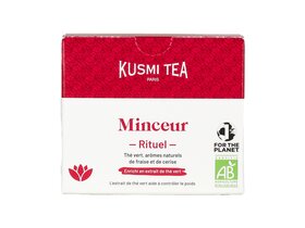 Kusmi Slim Ritual cseresznyével és eperrel ízesített bio zöld tea mateval 18 filter 36g