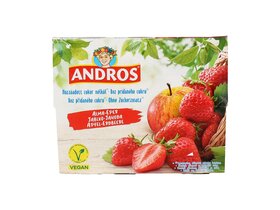 Andros* Apple Strawberry Vegan Fruit Desserts 4x100g