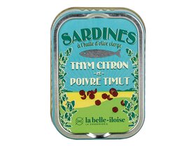 La Belle Iloise Citromos-kakukkfüves és timut borsos szardínia extra szűz olivaolajban 115g 