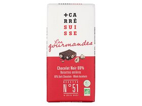 Carré Suisse Noir Noisettes entiéres BIO No51 100g