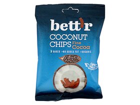 Bett'r Organic Coconut Chips Fine Cocoa 40g