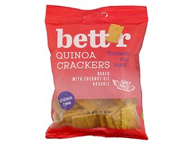 Bett'r Organic Quinoa Crackers Turmeric & Cumin 100g