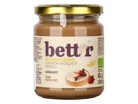 Bett'r Bio kesudió-mogyoró krém hozzáadott cukor nélkül 250g image Bett'r Bio kesudió-mogyoró krém hozzáadott cukor nélkül 250g