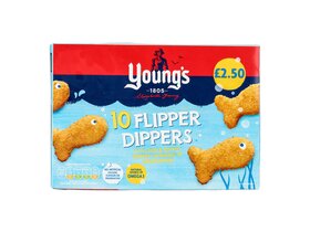 Young’s 10 Flipper Dippers Gyorsfagyasztott panírozott halas-burgonyás falatok 250g