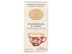 Elegant & English Strawberries & Cream Biscuits 140g