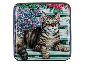 Gwilds Embossed Tabby Cat on a Garden Bench 100g