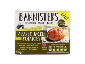 Bannisters** baked jacket potatoes 400g