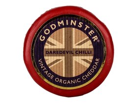 Godminster Bio cheddar sajt Daredevil chilivel 200g