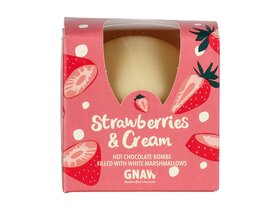 Gnaw Strawberries & Cream White Choc Bombe 43g