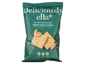 Deliciously Ella olive oil, sea salt & black pepper baked veggie chips 100g