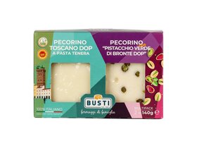 Busti „Gli Sfiziosi” Pecorino ízelítő (toszkán és pisztáciás) 2x140g 280g