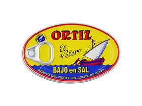Ortiz Bonito tuna low salt o.oil 112g image Ortiz Bonito tuna low salt o.oil 112g