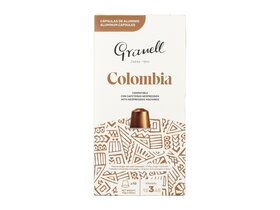 Granell Cafes Colombia természetes pörkölésű őrölt kávé Nespresso kompatibilis kapszulában 10db 52g