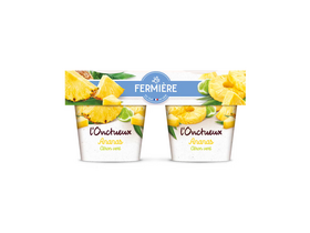 La Fermiére gyümölcsjoghurt Ananász-lime 2x150g