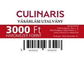 Culinaris digitális utalvány 3000 Ft