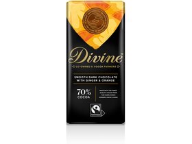 Divine Étcsokoládé gyömbérrel és narancsal 70% 90g