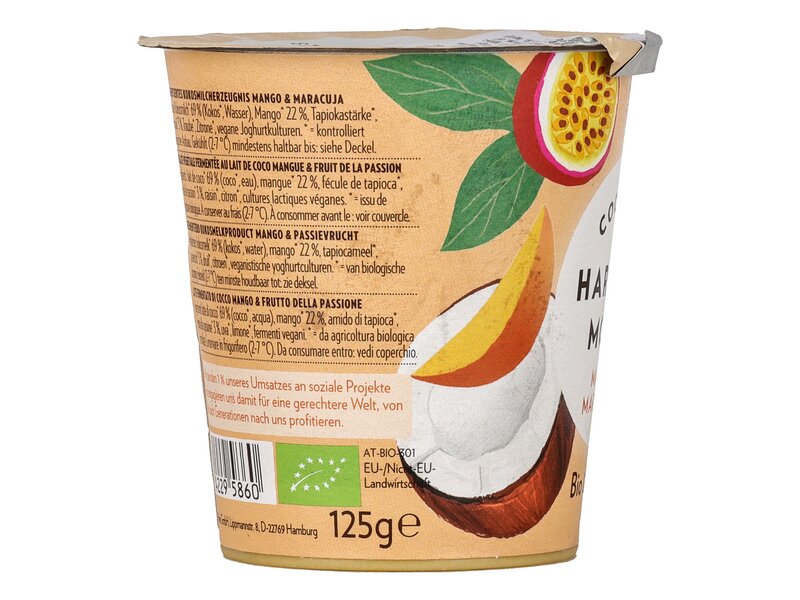 Harvest Moon Bio kókusztej készítmény mangó-maracuja 125g