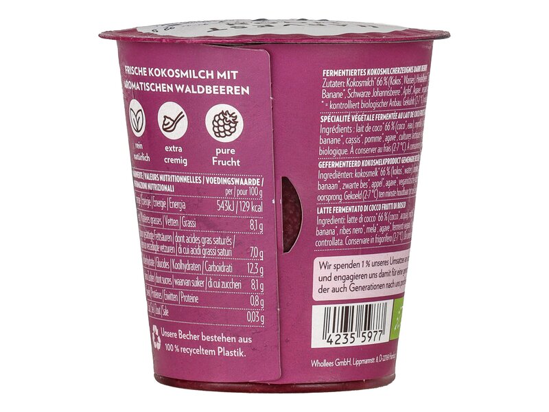 Harvest Moon Bio bogyósgyümölcsös kókusztej készítmény  125g