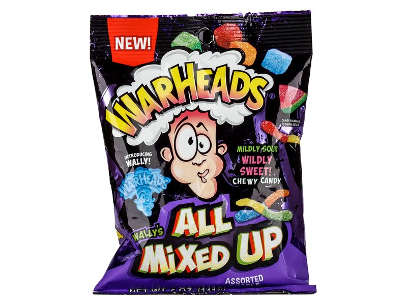 Warheads enyhén savanyú, édes gumicukor válogatás 141g