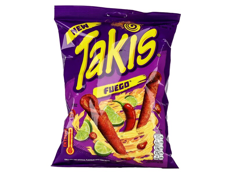Takis Fuego chili és lime ízesítésű kukorica snack 180g