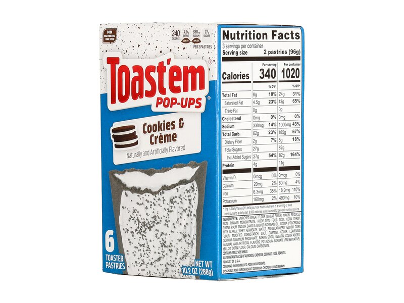 Toast'em Pop-Ups Frosted Cookies & Creme 288g