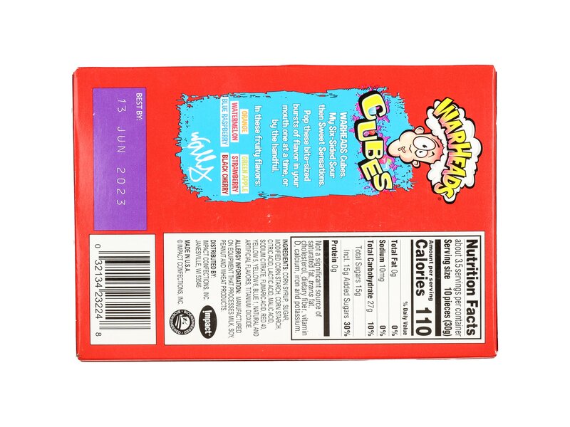 Warheads chewy cubes 113g