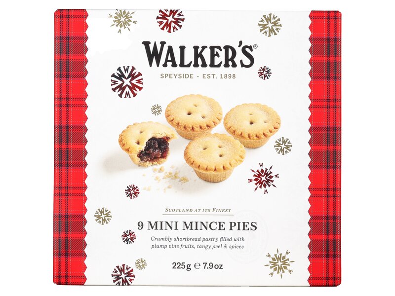 Walkers 9 Luxury Miniature Mincemeat Tarts 225g