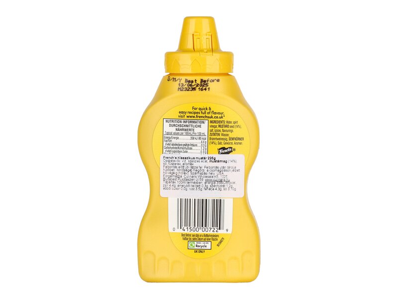 French's Classic Yellow mustard 226g