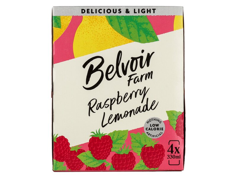 Belvoir Farm Sparkling Raspberry Lemonade 4x330ml