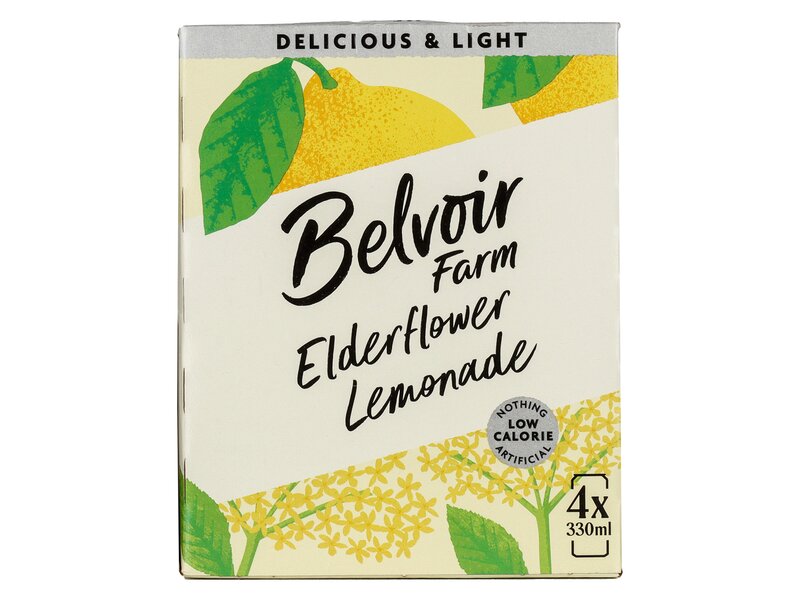 Belvoir Farm Sparkling Elderflower 4x330ml
