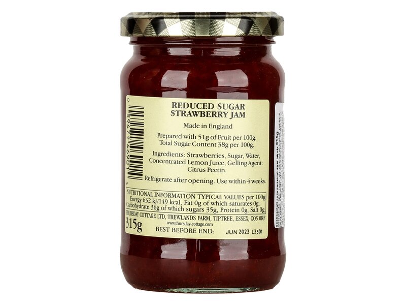 Thursday Cottage csökkentett cukortartalmú eper dzsem 315g