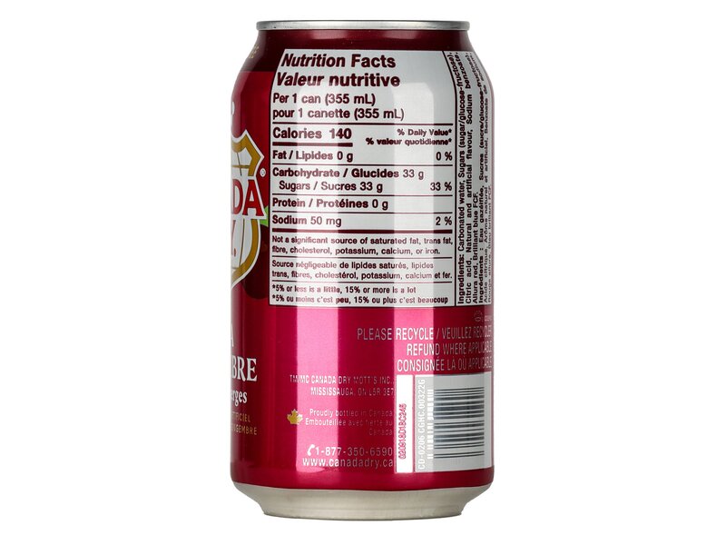 Canada Dry Cranberry Ginger Ale 355ml