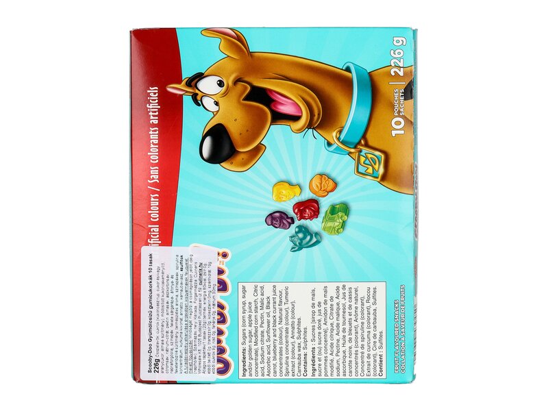 Scooby-Doo Gyümölcsízű gumicukorkák 10 tasak 226g