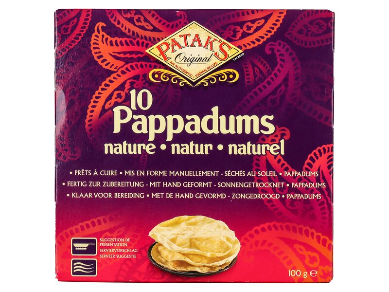 Patak's Pappadums nature 10pieces 100g