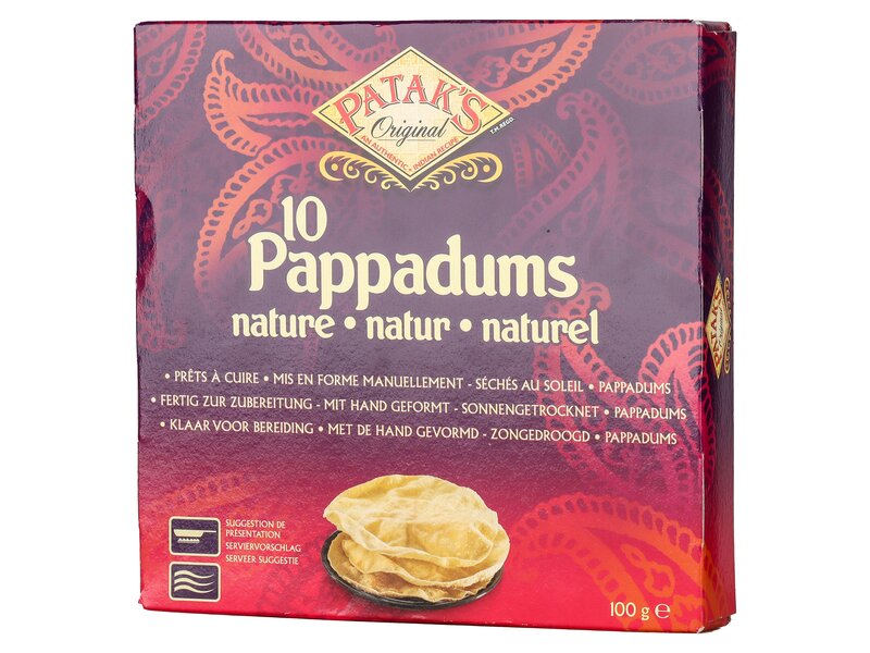 Patak's Pappadums nature 10pieces 100g
