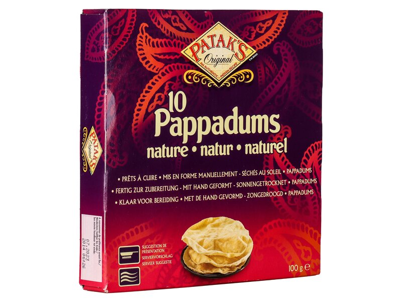 Patak's Pappadums nature 10pieces 100g