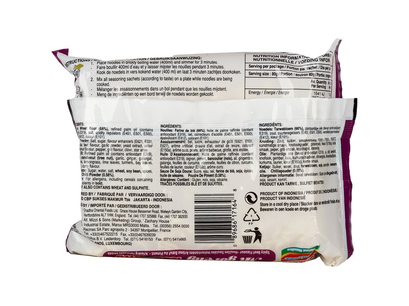 Indomie Instant noodles Mi goreng rendang Spicy Beef flavour 80g