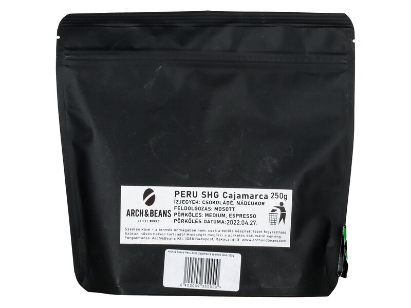 Arch and Beans Peru Cajamarca szemes kávé 250g