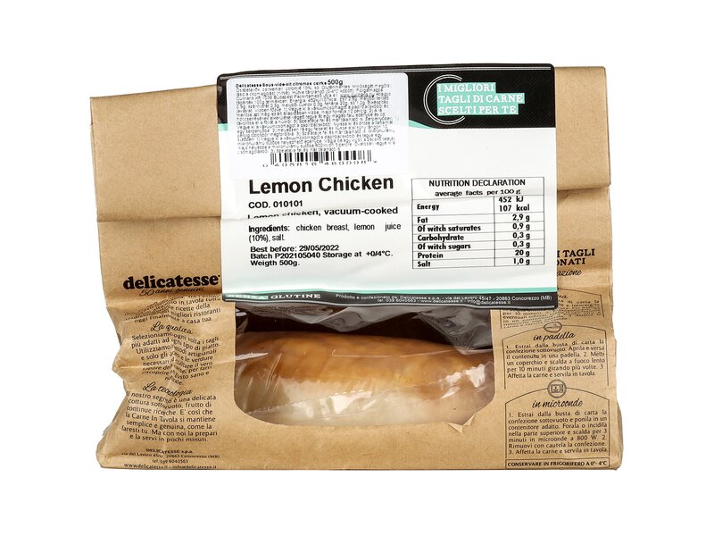 Delicatesse Sous-vide-olt citromos csirke 500g