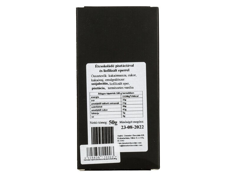 Demeter eper-pisztácia étcsokoládé 50g