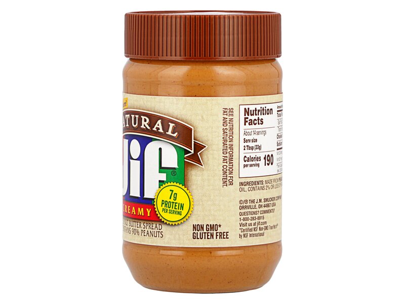 Jif Natural Creamy Peanut Butter 454g