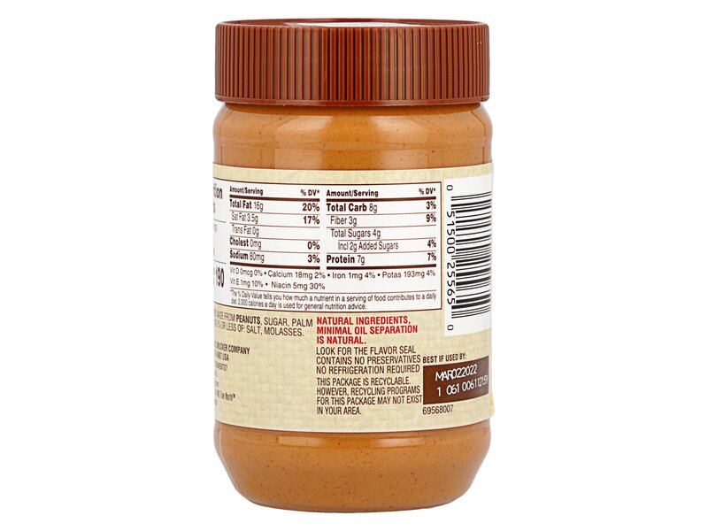 Jif Natural Creamy Peanut Butter 454g