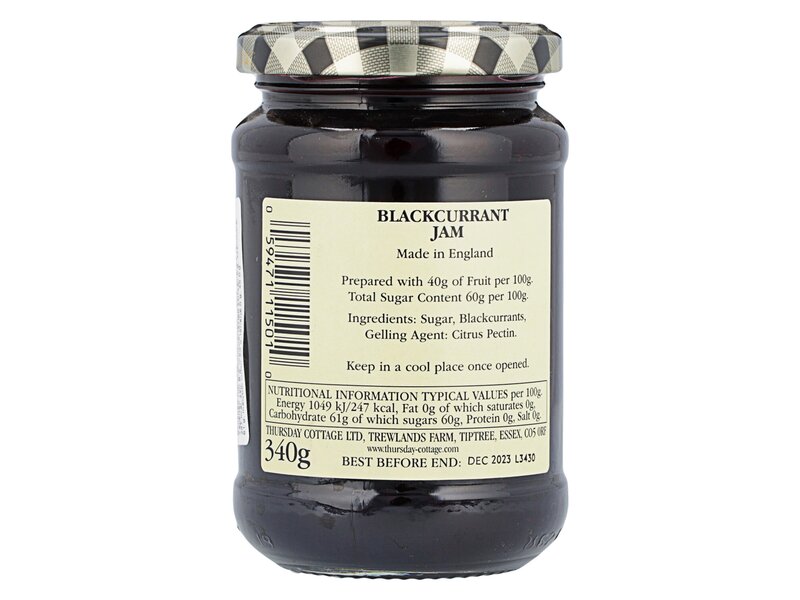 Thursday C. Blackcurrant jam 340g