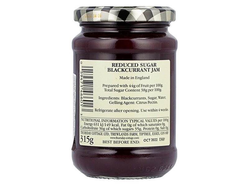 Thursday C. Red.Sugar Blackcurr.jam 315g